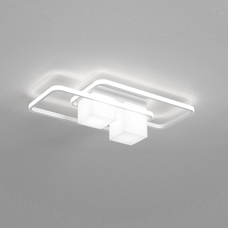 Modern Ceiling Lighting Metal and Acrylic Flush Mount Fixture for Bedroom