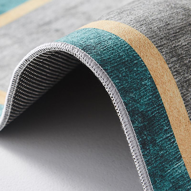 Minimalistisch binnenvleedkleed Contrastpaneel Ruug Polyester Stain Resistent gebied Tapijt voor woonkamer