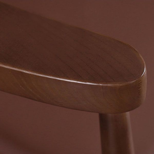 Contemporary Home Wood Arm Chair Matte Finish Open Back Dining Chair