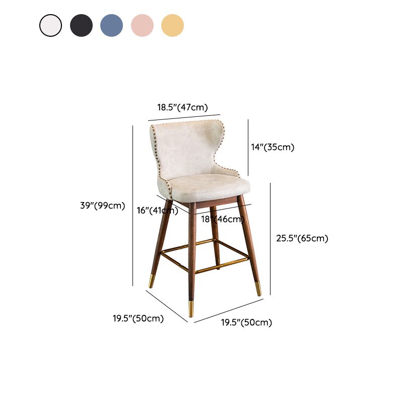 Low Back Dining Stools Bucket Armless Bar Stools with Wood Base