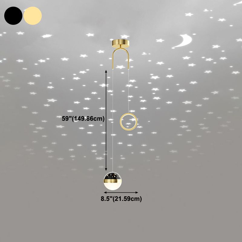 Modern Style Geometry Shape Hanging Lights Metal 2 Light Hanging Light Fixtures