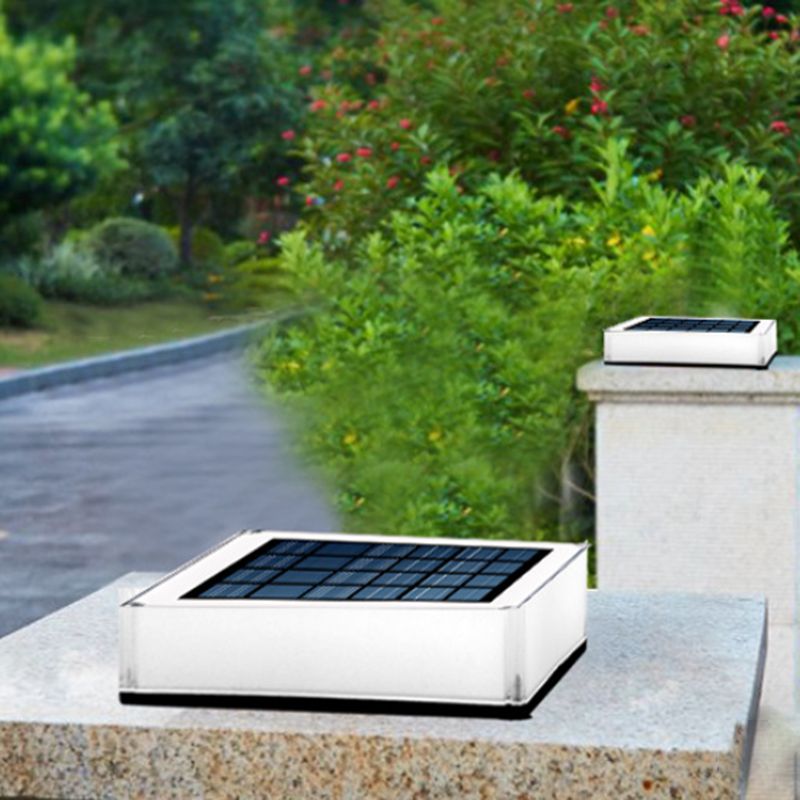 Black Waterproof Outdoor Lights Square Pillar Lamp for Garden