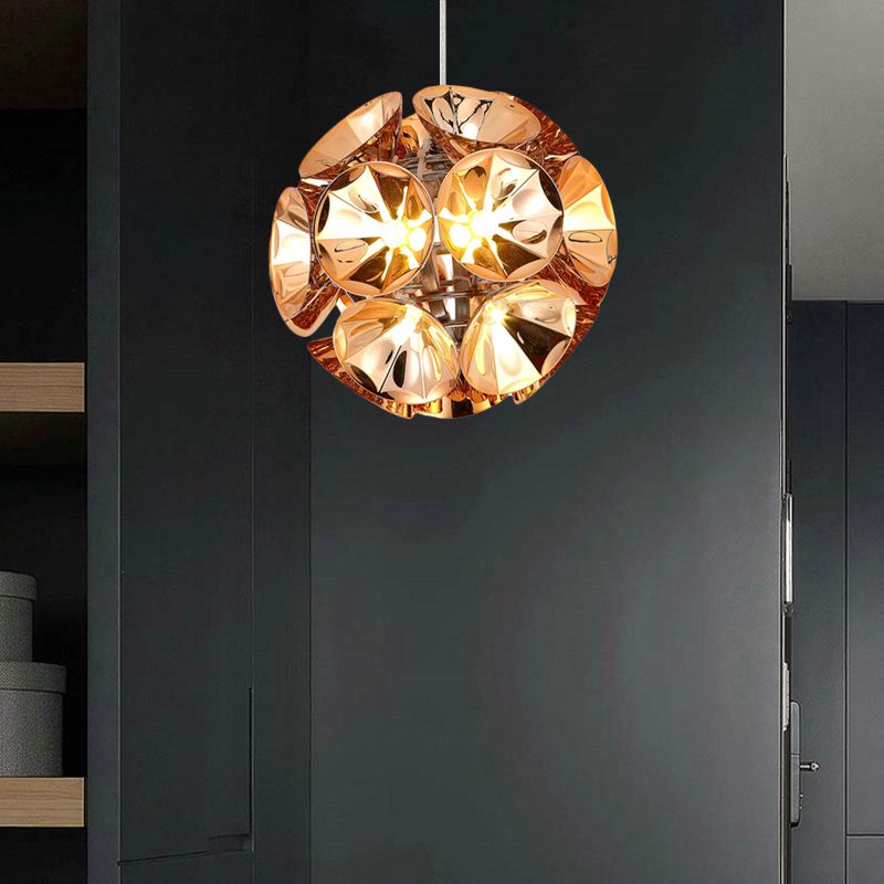 Kugelanhänger Leuchte Modernismus Metall Chrom/Gold LED Hanging Deckenlicht in Weiß/warm, 7 "/11" Dia