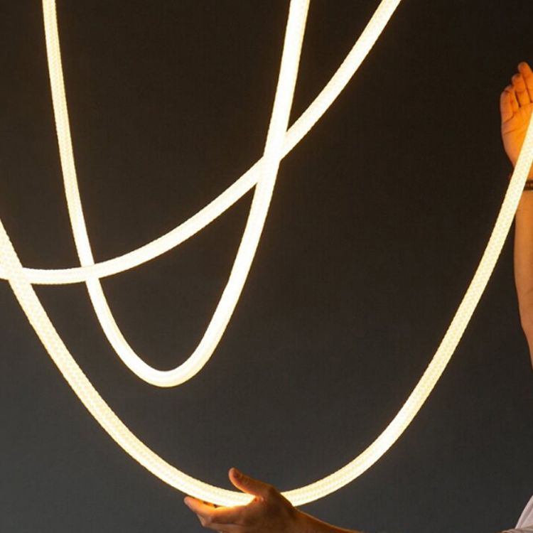 Nordic Modern Island Lighting Linear Gold 1-Light Pendant Lights for Living Room