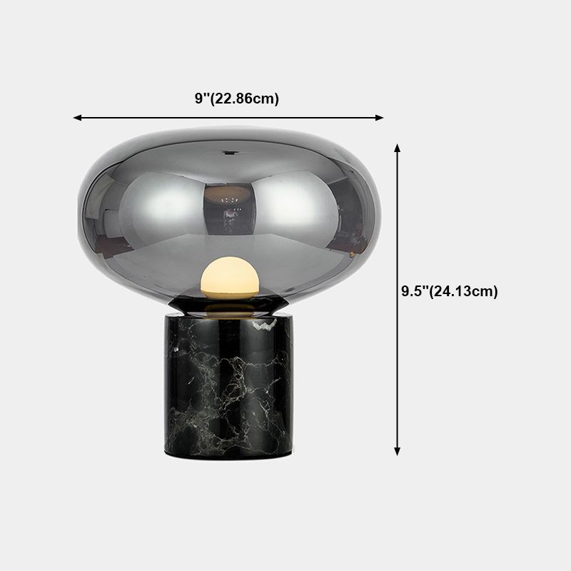 1 lampe de table de nuit géométrique légère lampe de table en verre de style moderne