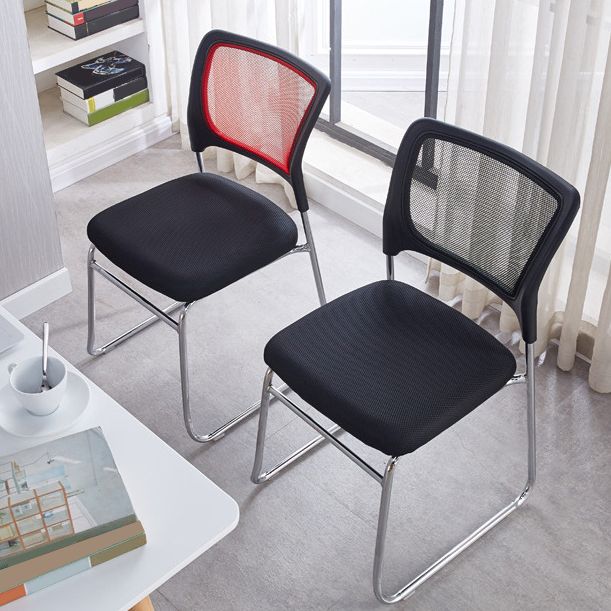 Modern Desk Chair Mesh Computer Chair Mid-Back Armless Chair
