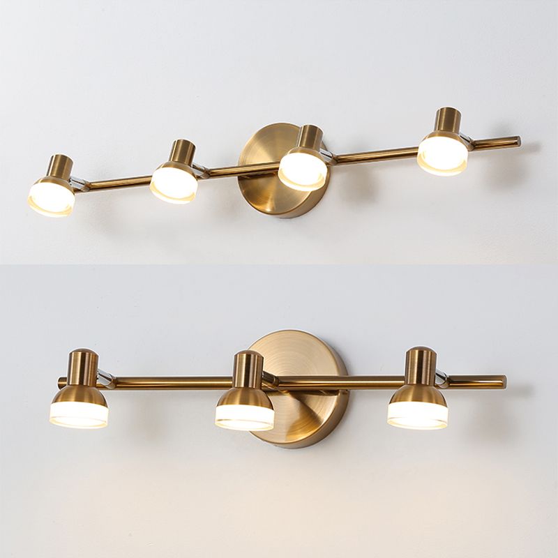 Mid Century Cone Sconce Light Fixtures Metal Wall Light Sconce with Acrylic Shade