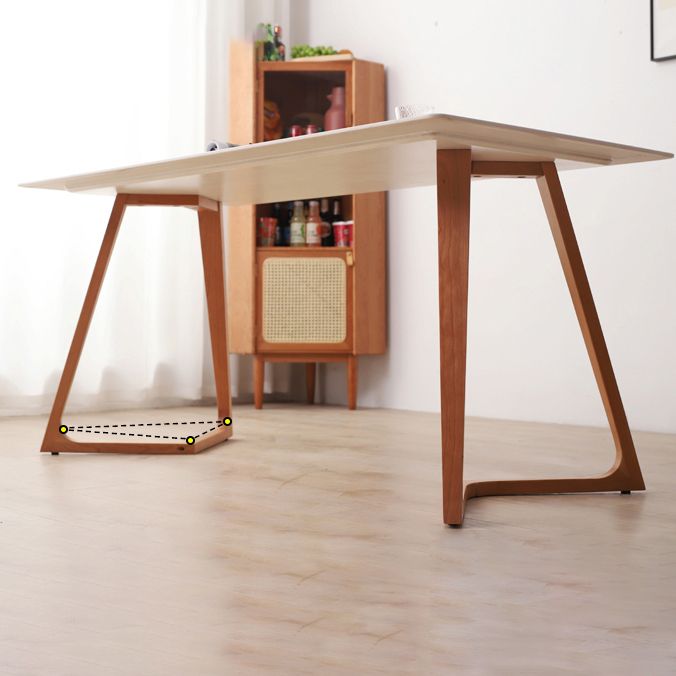 Contemporary Solid Wood Dinette Set with Rectangle Table Dining Room Set for Restaurant