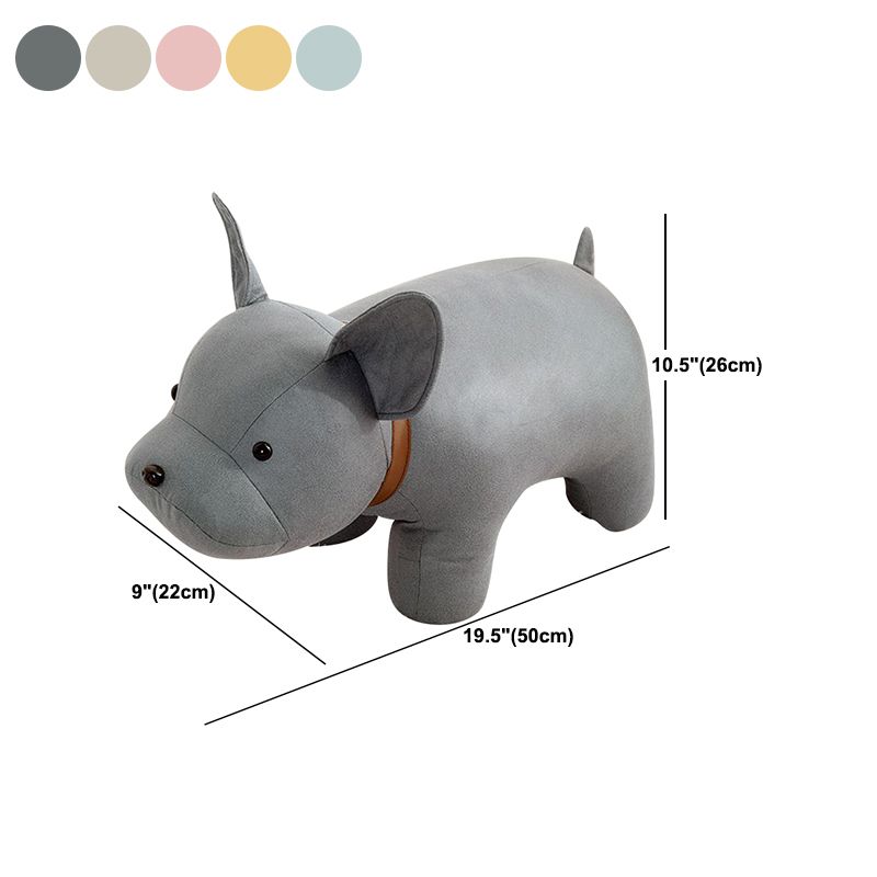 Fabric Pouf Solid Color Animal Shape Stain Resistant Modern Pouf Ottoman