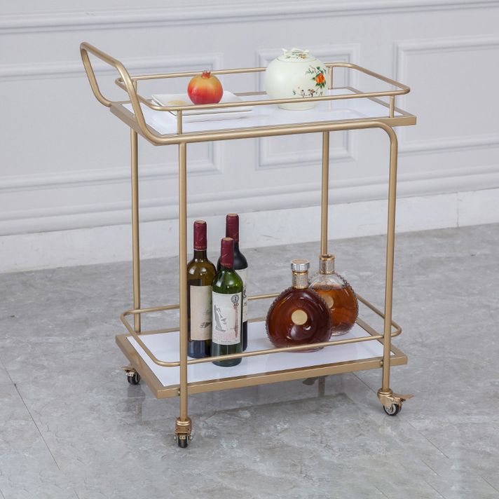Rolling Modern Prep Table Stone 33.86" High Prep Table for Restaurant