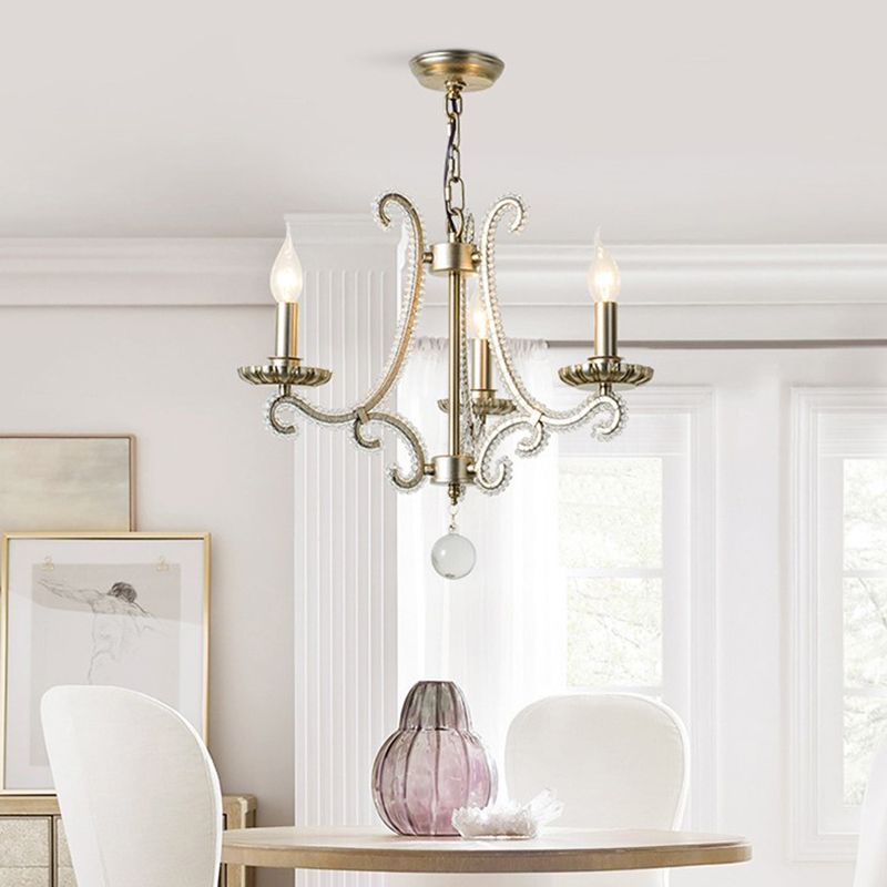 Lustre de style européen Light Crystal Multi-Head Pendants pour le salon