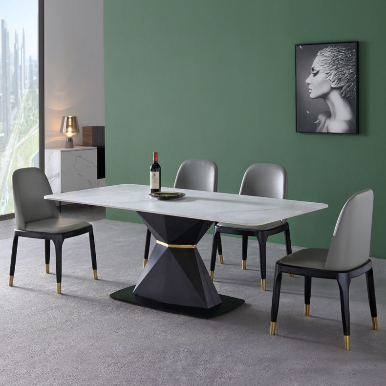Modern Rectangle Sintered Stone Dining Table Set 1/4/5 Pieces Dining Set for Home Use