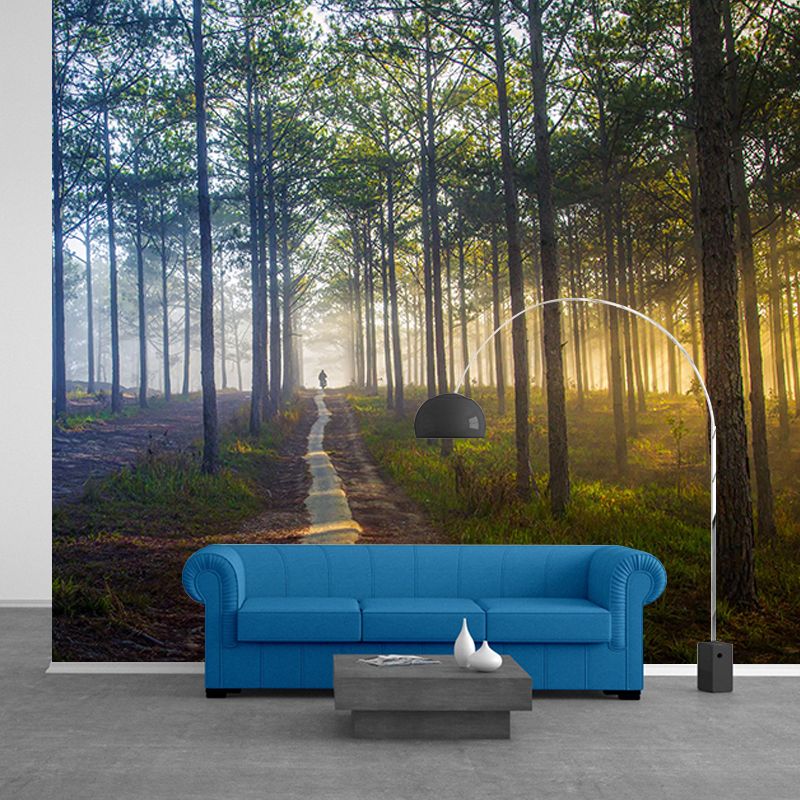 Waldbaum-Wandbild, modernes, wasserabweisendes Wanddekor in sanften Farben