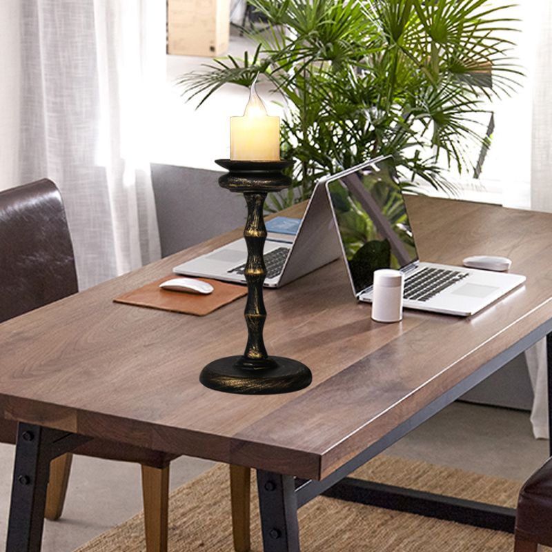 1 Light Desk Light Warehouse Style Candabra Marble Table Éclairage en laiton / bronze avec base de colonne en métal