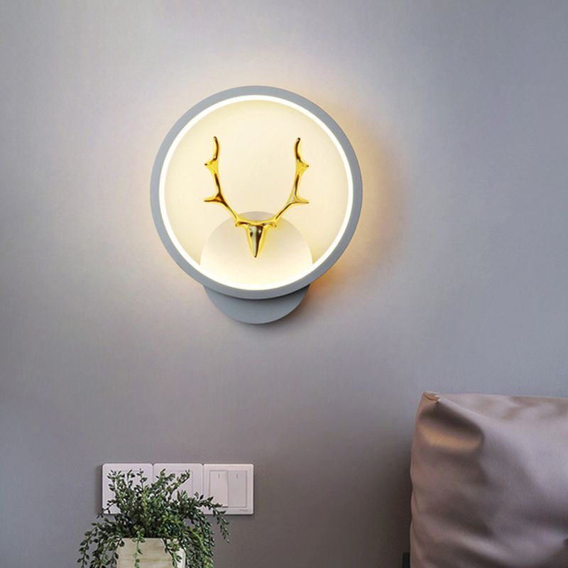 Contemporary Style Geometric Wall Mounted Lamps Metal 1 Light Wall Sconces