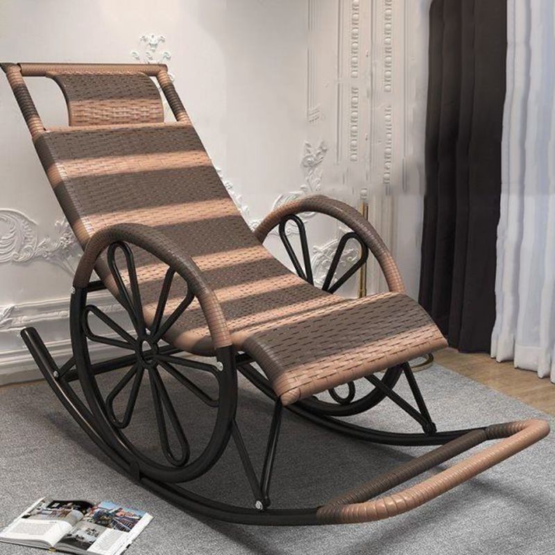 Living Room Single Lazy Chair Iron Base Leisure Rocking Chair