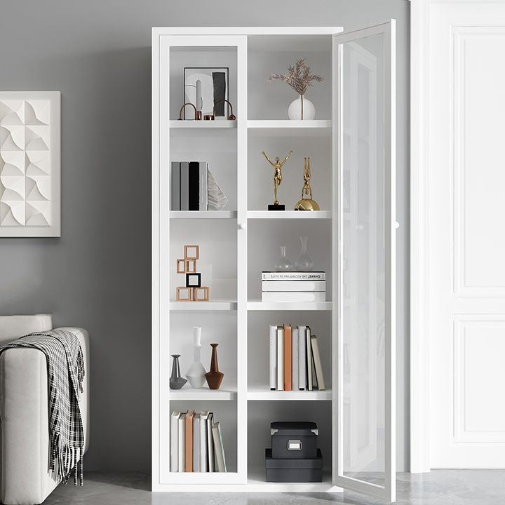 Closed Back Steel Bookshelf Modern Home Living Room Bedroom Standard Bookcase