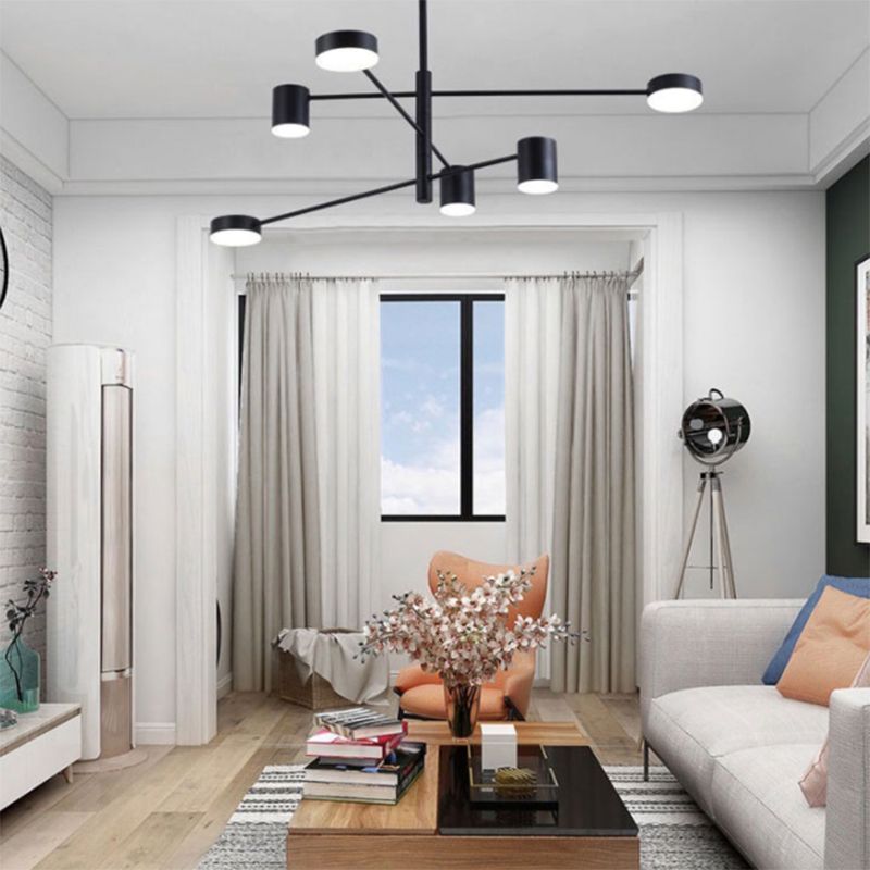 Metal Geometric Shape Chandelier Modern LED Chandelier Lamps for Bedroom