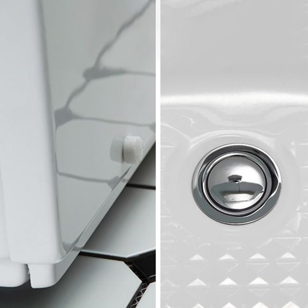 29.53" Wide Acrylic Bathtub Soaking Handles Included Bath in White