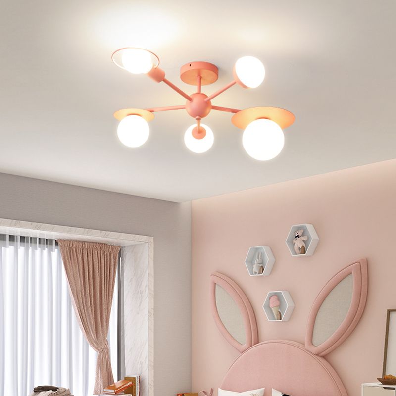 Contemporary Sputnik Ceiling Light Flush Mount Lighting for Living Room