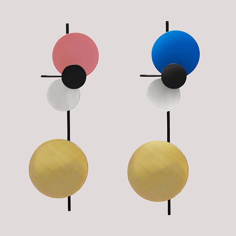 1 Light Round Disc Wall Light Fixtures Contemporary Sconce Light Fixtures