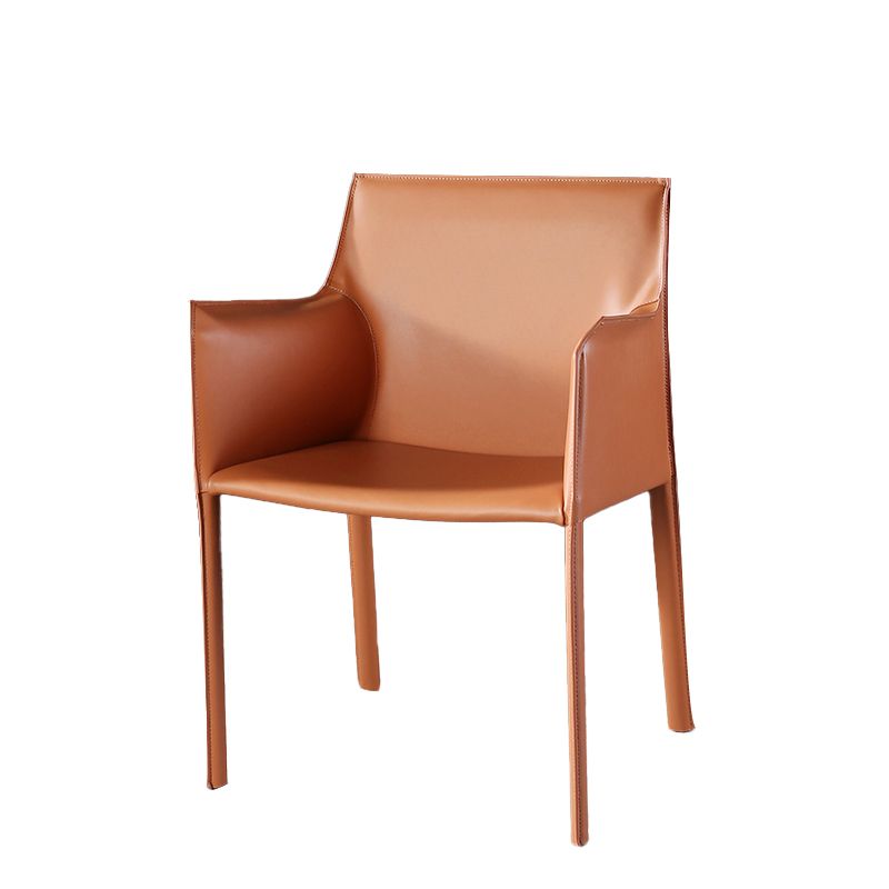 Contemporary Dining Arm Chair Faux Leather Home Dining Side Chair