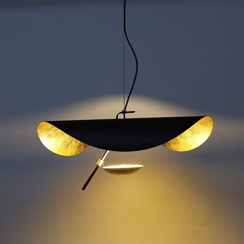 Metal Hat-Shape Chandelier Pendant Light Modern LED Chandelier Lamp for Dinning Room