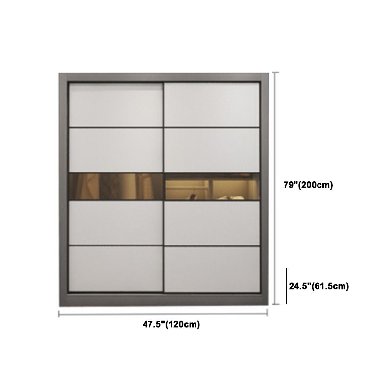 Contemporary Wardrobe Closet Engineered Wood Wardrobe Cabinet