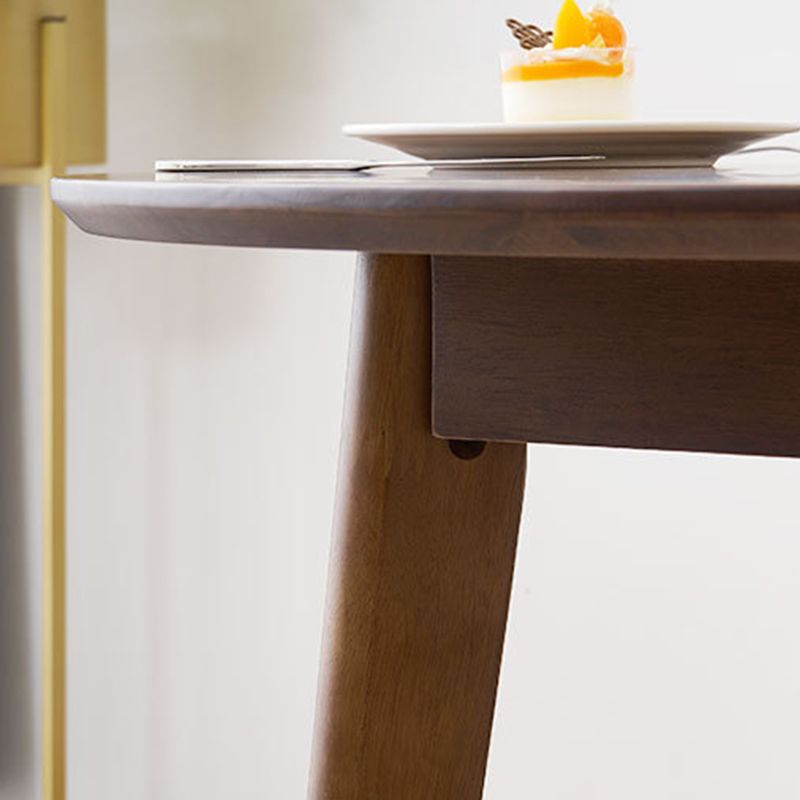 Rubberwood Solid Wood Dining Table Round Dining Table for Dining Room