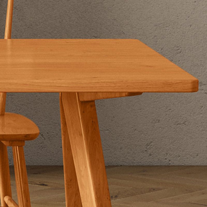 Modern 1/4/5/6 Pieces Dining Set Rectangle Pine Wood Dining Table for Kitchen