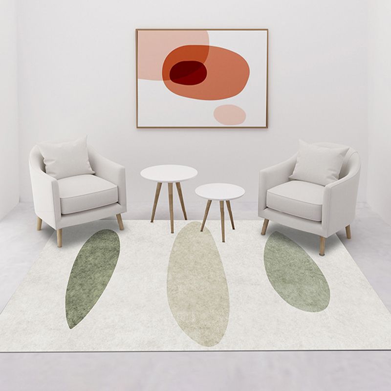 Light Green Color Lump Carpet Modern Polyester Carpet Washable Carpet for Drawing Room