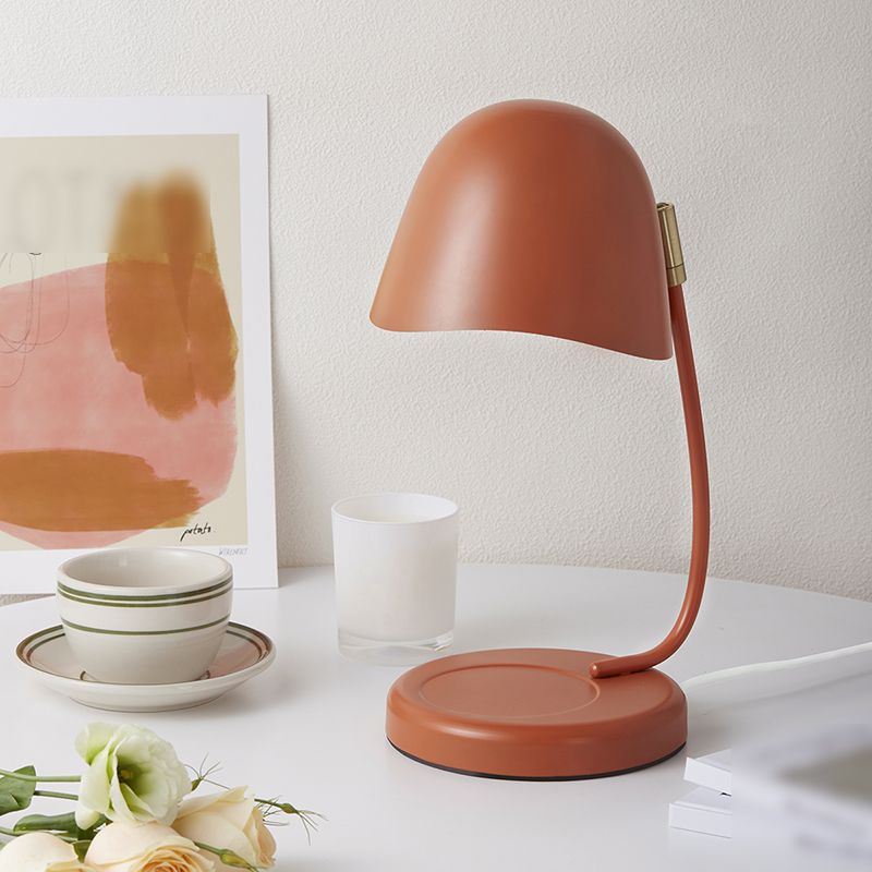 Nordic Metal Table Lamp Colorful Eggshell Shape Desk Lamp without Candles for Bedroom