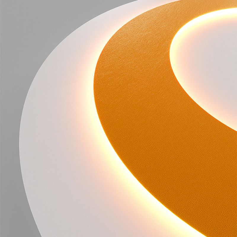 Round LED Wall Lamp 1-Light Modern Wall Mount Lamp with Acrylic Shade for Bedroom