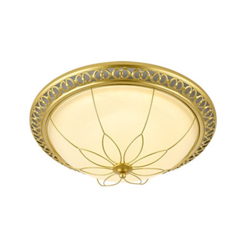 Modern Style Round Flush Mount Light Metal 2-Light Flush Ceiling Lights