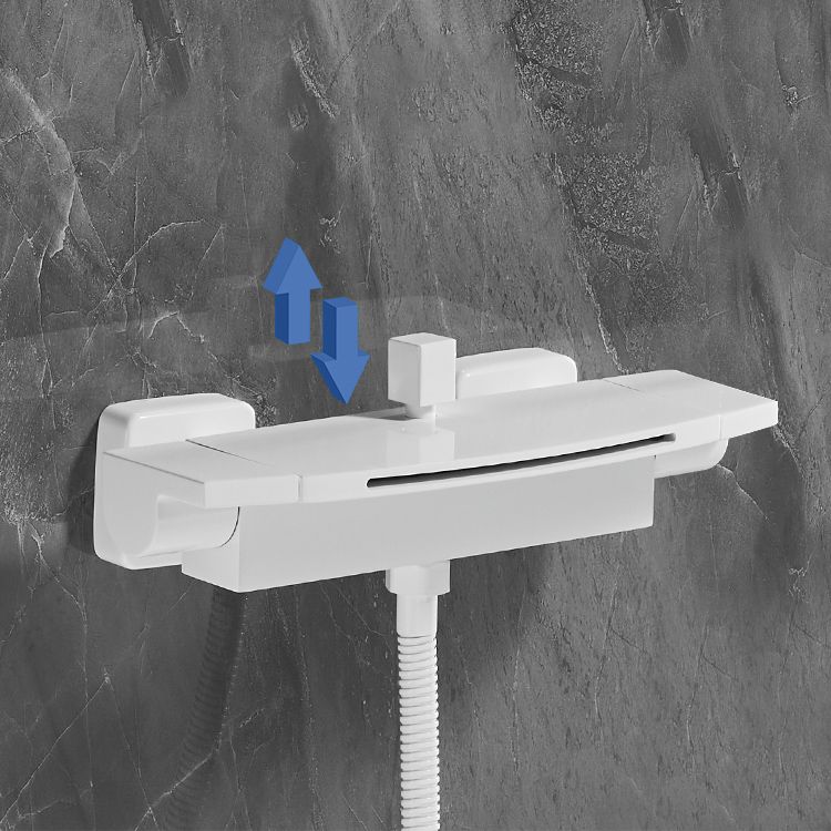 Modern Tub Spout Trim Copper Wall Mounted with Handshower Waterfall Bath Filler