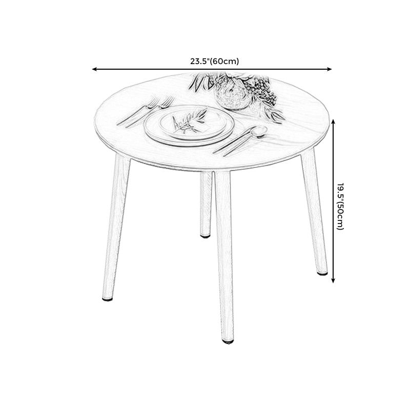 Modern Style Density Plank Wood/white Top Solid Wood Leg Coffee Table