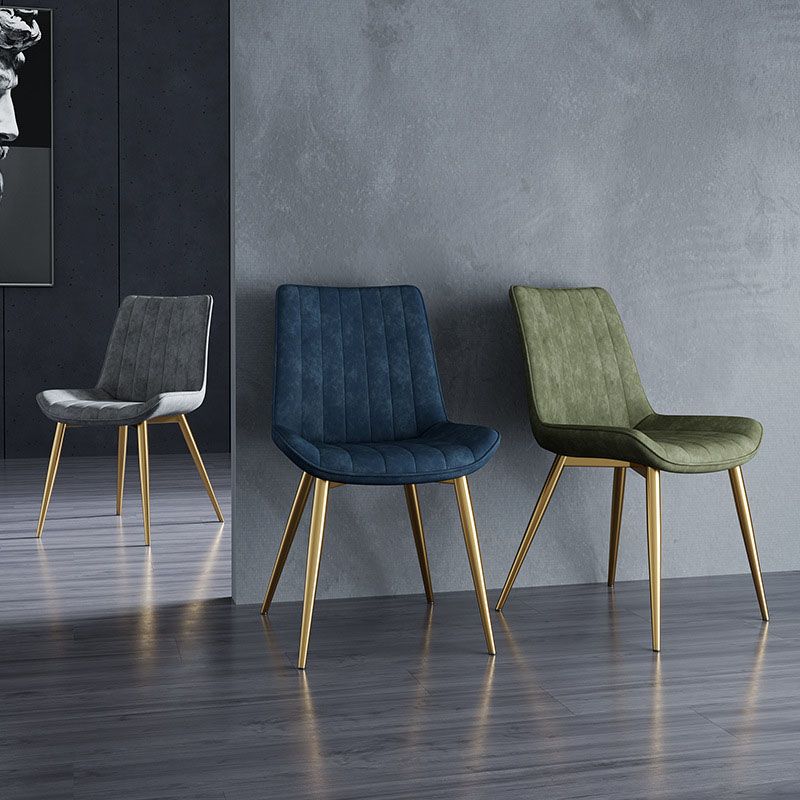 Sillas de comedor escandinavas de metal para interiores y exteriores Silla Parsons con patas de metal