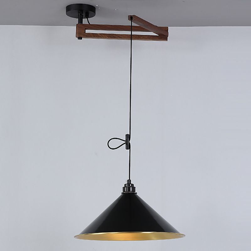 Modern Minimalist Hanging Light Wooden Pendant Lighting Fixture for Sitting Room