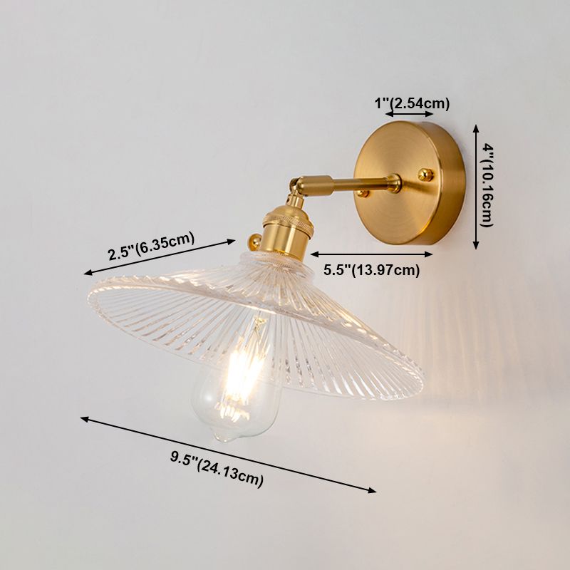 Living Room Metal Wall Sconce Modern 1 Head Glass Wall Mounted Light Fixture