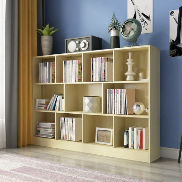 Scandinavian Standard Bookcase Closed Back Engineered Wood Bookshelf