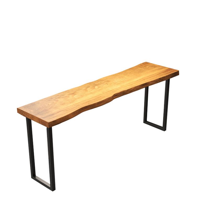 Rectangular Bar-height Table Solid Wood 41.3"H Pub Table with Metal Base