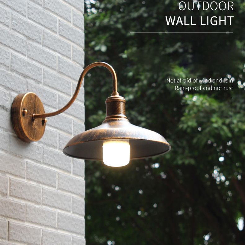 Industrielle Vintage Einwandlampe Schmiedeeisen -Scheunenwandlicht für Außenräume