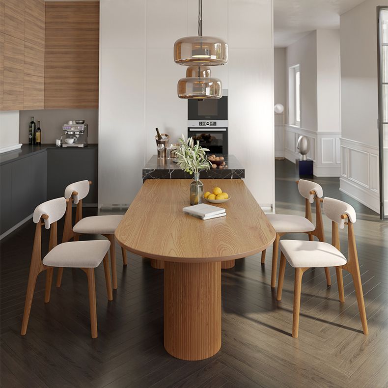 Solid Wood Contemporary Freeform Table Pine Wood Top Table with 3 Legs