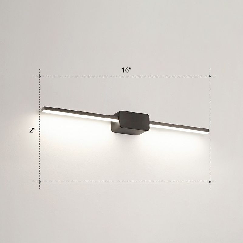 Lampada da parete per vanità da bagno a forma di palo Acrilico LED minimalista a parete montata