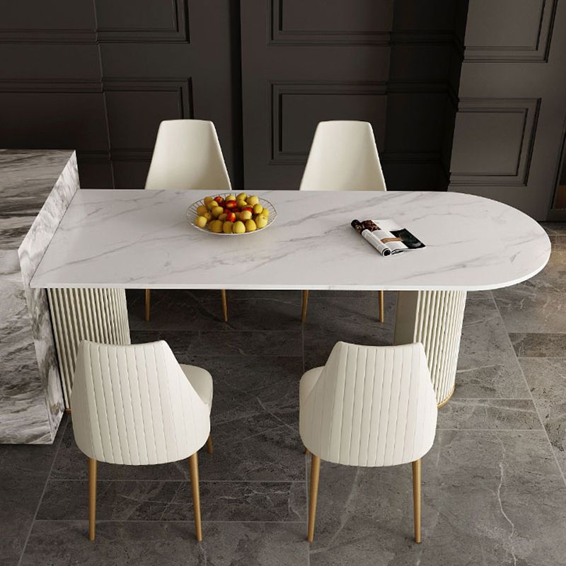 Metaal eigentijdse gratis vorm eettafel gesinterde stenen tafel voor eetkamer en keuken