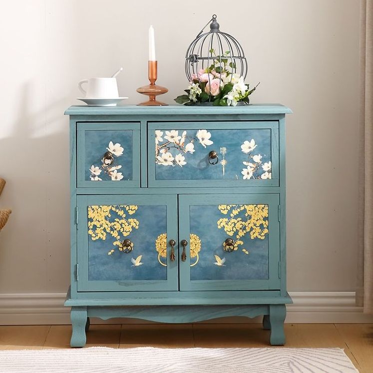 Traditional Style Storage Chest Vertical Wood Dresser with Drawers