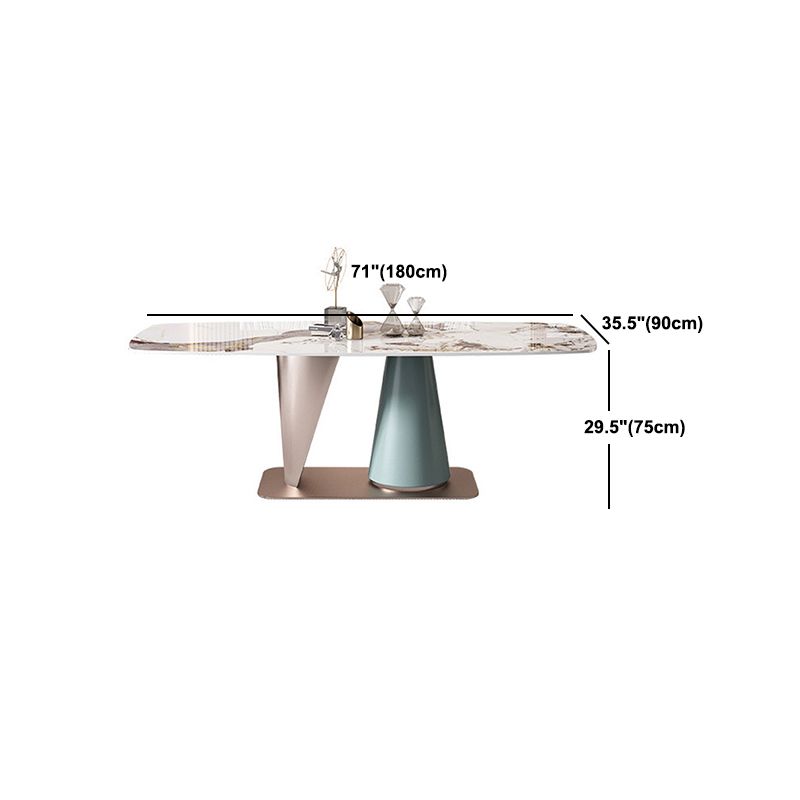 1/4/5/7 Pieces Rectangle Dining Set Luxurious Sintered Stone Top Dinette Table Set