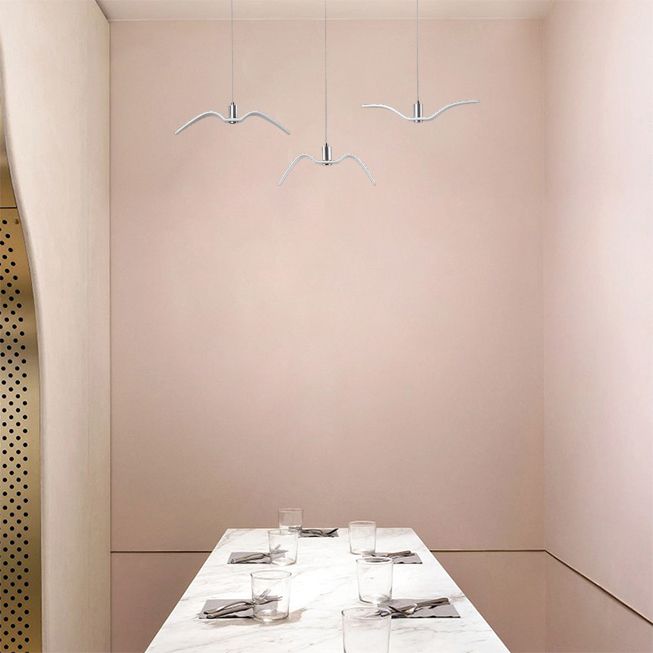 Modern Metal Pendant Lighting, Seagull Ceiling Light Fixture
