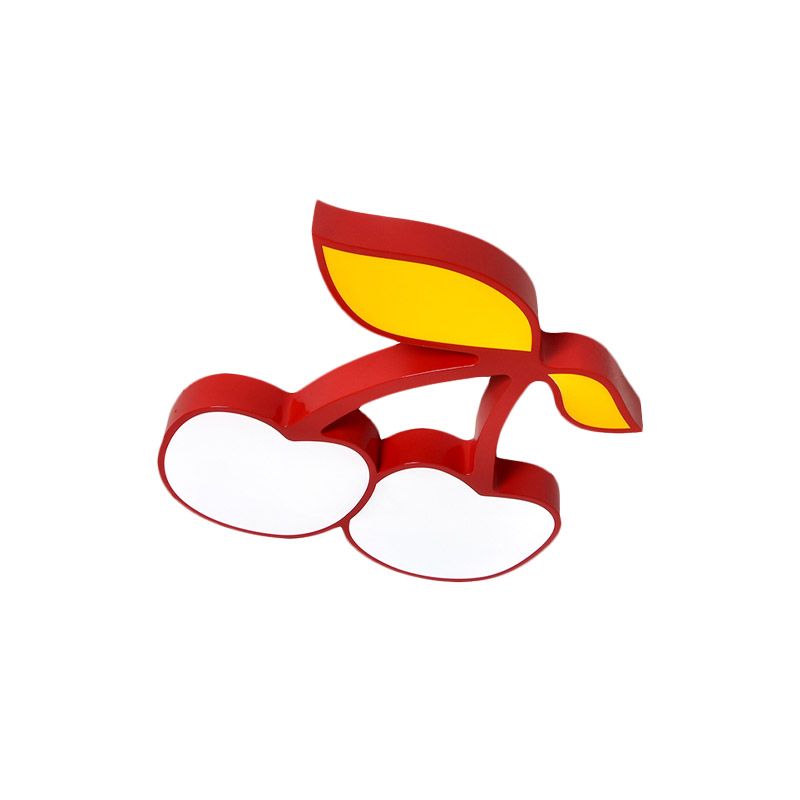 Creative Led Light Fixture with Acrylic Shade White Grape/Banana/Apple Flush Mount Lighting