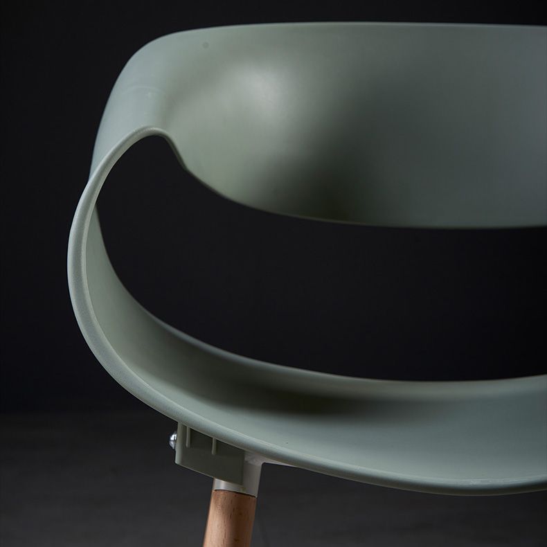 Chaises de salle à manger scandinaves sans accoudoirs avec pieds en bois (Ensemble de 2)